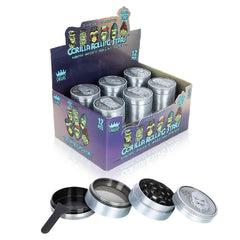 Gorilla Rolling Stars Zinc Alloy Tobacco Grinder, 4 Lay Ø 40 Metal Herb Grinder, Portable & Easy Clean Smoker Grinder, 12 PCS / Box