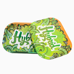 GORILLA ROLLING STARS Tinplate Rolling Tray with Magnetic Lid Cover, 180 x 140 mm Smooth Rounded Edge Rolling Tray, Portable Cigarette Rolling Tray