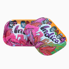GORILLA ROLLING STARS Tinplate Rolling Tray with Magnetic Lid Cover, 180 x 140 mm Smooth Rounded Edge Rolling Tray, Portable Cigarette Rolling Tray