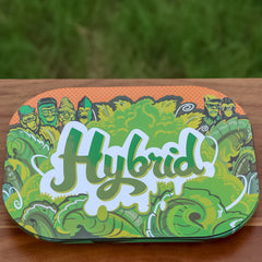 GORILLA ROLLING STARS Tinplate Rolling Tray with Magnetic Lid Cover, 180 x 140 mm Smooth Rounded Edge Rolling Tray, Portable Cigarette Rolling Tray