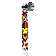 GORILLA ROLLING STARS 95 mm Glass Smoking Pipe, Green Tobacco Pipe With Metal Bowl, 24 PCS / Box