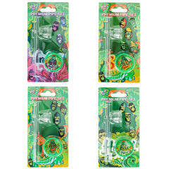 GORILLA ROLLING STARS Smoking Pipe Kit, 103 mm Size Glass Smoking Pipe With Bowl, 2 Lay Ø 30 Plastic Herb Grinder
