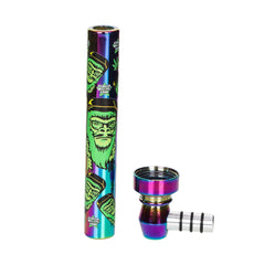 GORILLA ROLLING STARS Aluminum Alloy Tobacco Pipe, 26 x 95mm Smoking Pipes with Metal Bowl, 24 PCS / Box