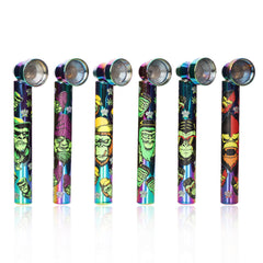 GORILLA ROLLING STARS Aluminum Alloy Tobacco Pipe, 26 x 95mm Smoking Pipes with Metal Bowl, 24 PCS / Box