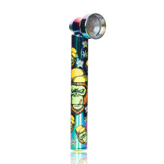 GORILLA ROLLING STARS Aluminum Alloy Tobacco Pipe, 26 x 95mm Smoking Pipes with Metal Bowl, 24 PCS / Box
