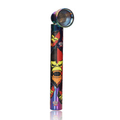 GORILLA ROLLING STARS Aluminum Alloy Tobacco Pipe, 26 x 95mm Smoking Pipes with Metal Bowl, 24 PCS / Box