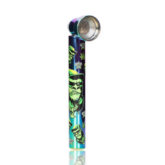 GORILLA ROLLING STARS Aluminum Alloy Tobacco Pipe, 26 x 95mm Smoking Pipes with Metal Bowl, 24 PCS / Box