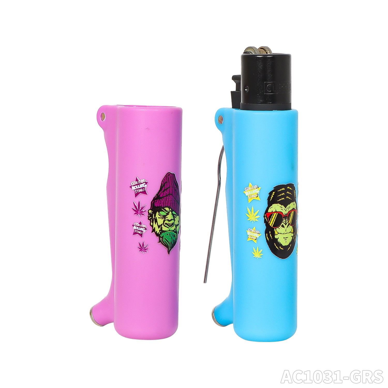 Gorilla Roling Stars Brand Series Lighter Set: Printed With Customized Pattern, Height 78mm, Diameter 20mm, 18g/Pc, 24 Pieces/Display Box