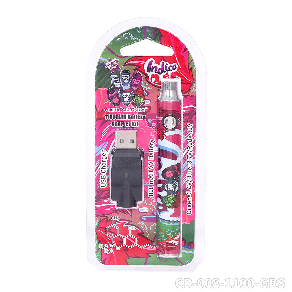 Gorilla Rolling Stars Brand Electronic Cigarette: 1 1100mah Electronic Cigarette Rod, 40g, Single Vacuum Formed Packaging