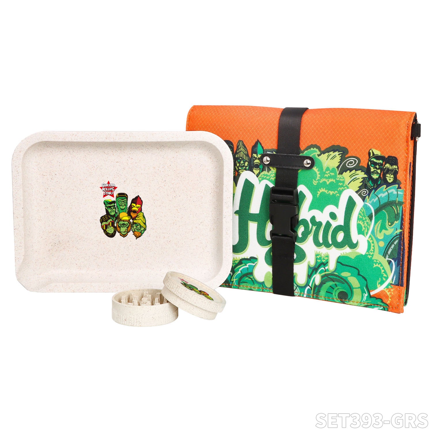 Gorilla rolling star smoking kit plastic grinder+smoking pipe+ joint holder+rolling paper+rolling tray
