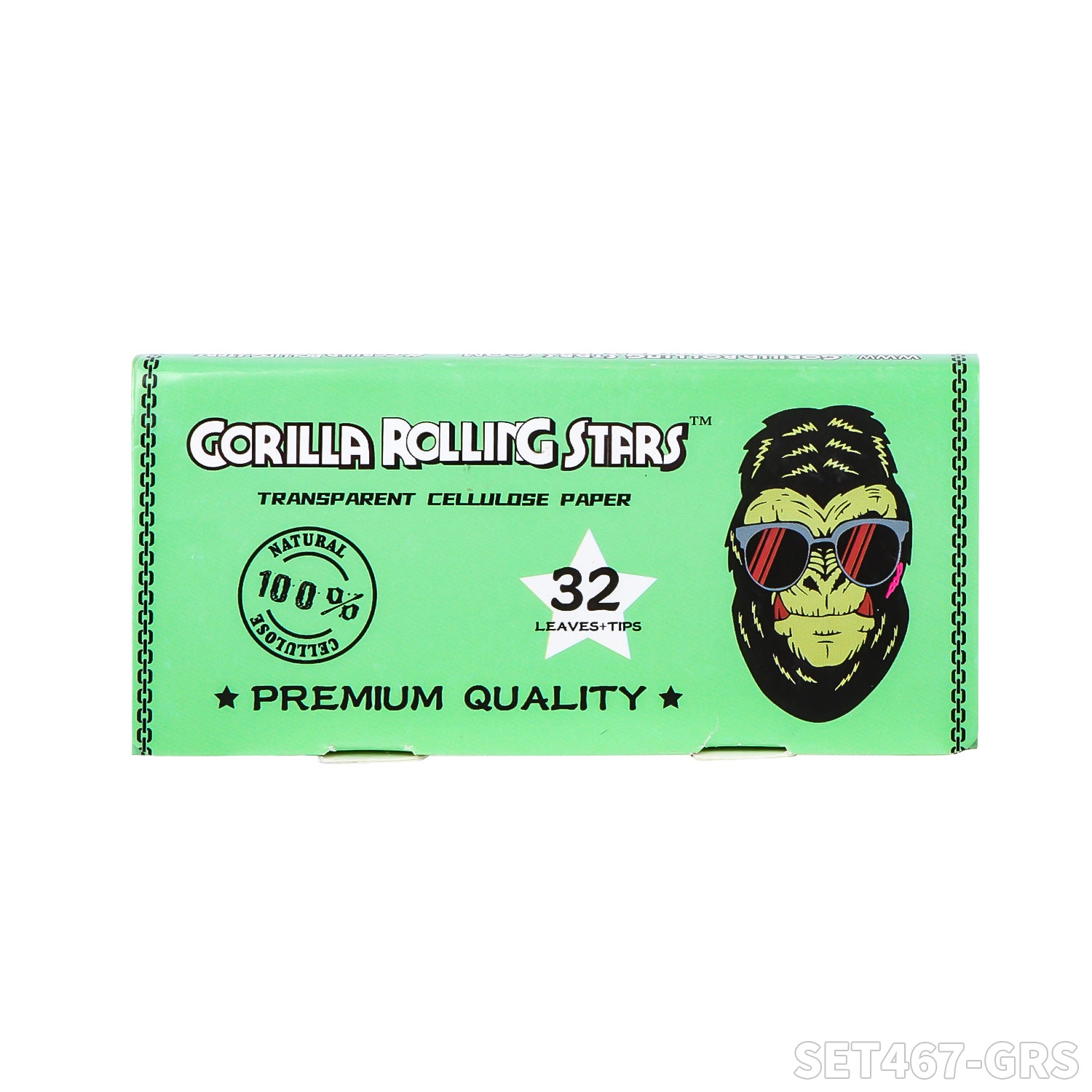 Gorilla rolling star smoking kit rolling paper++hemp wrap +metal pipe+joint holder+grinder
