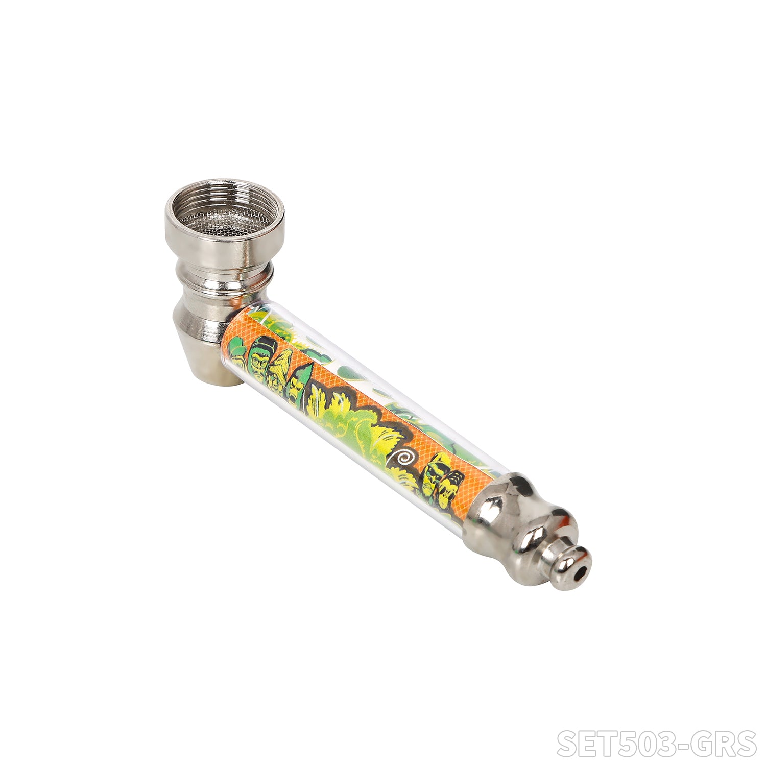 Gorilla Rolling Star Smoking Kit With Lighter+Metal Pipe+Plastic Grinder