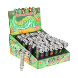 GORILLA ROLLING STARS 73 mm Metal Smoking Pipe, Green Tobacco Pipe With Metal Bowl, 24 PCS / Box