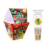 GORILLA ROLLING STARS King Size Mix Fruit Flavors Pre Rolled Cones, Transparent Rolling Cones with Tips, Slow Burning Pre Rolled Rolling Paper, 8 PCS / Pack 30 Packs / Box