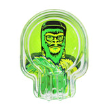 GORILLA ROLLING STARS Skull Shape Glass Ashtray with Three Cigarette Holder, Shatter Resistant Glass Ash Tray, 6 PCS / Box