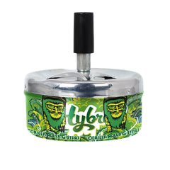 GORILLA ROLLING STARS Press Cigarette Ashtray, Round Metal Ash Tray & Cigarette Holder, Portable Ash Trays