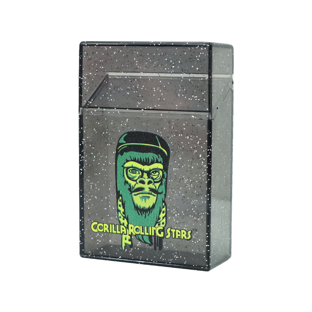 Gorilla Rolling Star Press Type Transparent Plastic Cigarette Case, 92 x 60 x 27 mm Cigarette Box, Flip Open Cigarette Case, 12 PCS / Box