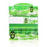 GORILLA ROLLING STARS Green Apple Flavored Rolling Paper with Rolling Tips, 1 1/4 Size Organic Rolling Papers, 50 PCS / Pack 24 Pack / Box