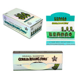 GORILLA ROLLING STARS 1 1/4 Size Rolling Paper With Rolling Tips, Natural Slim Rolling Papers, 50 PCS / Pack 24 Pack / Box