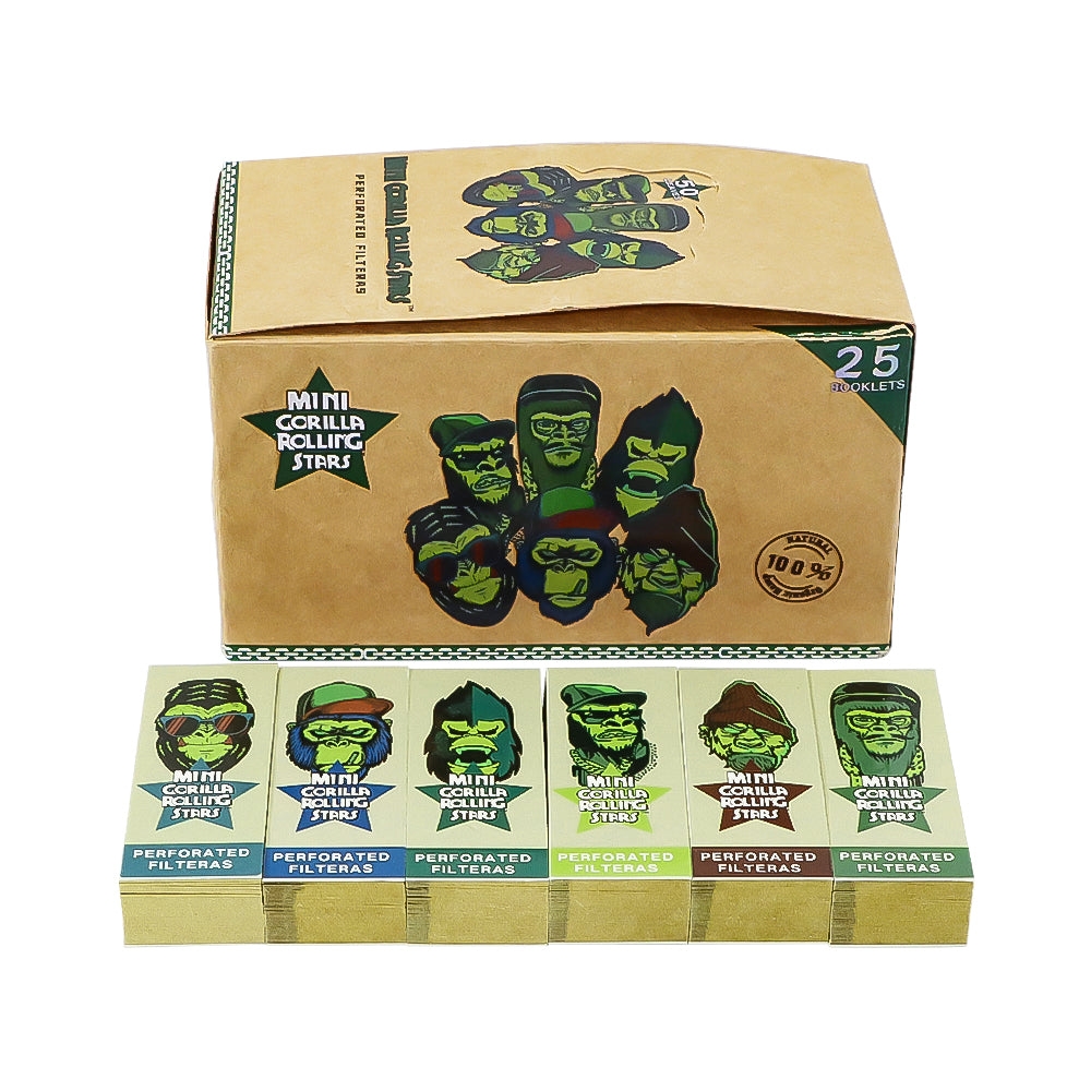 Gorilla Rolling Stars Brown Color Mini Size rolling Paper Tips For Cigarette Smoking Accessories