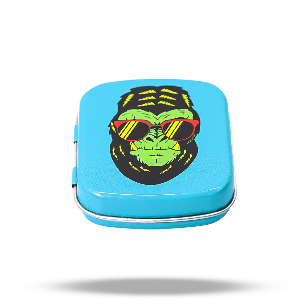 GORILLA ROLLING STARS Flip Smell Proof Metal Tin, 62 x 50 mm Metal Storage Case, Colorful Tinplate Storage Box, 48 PCS / Box