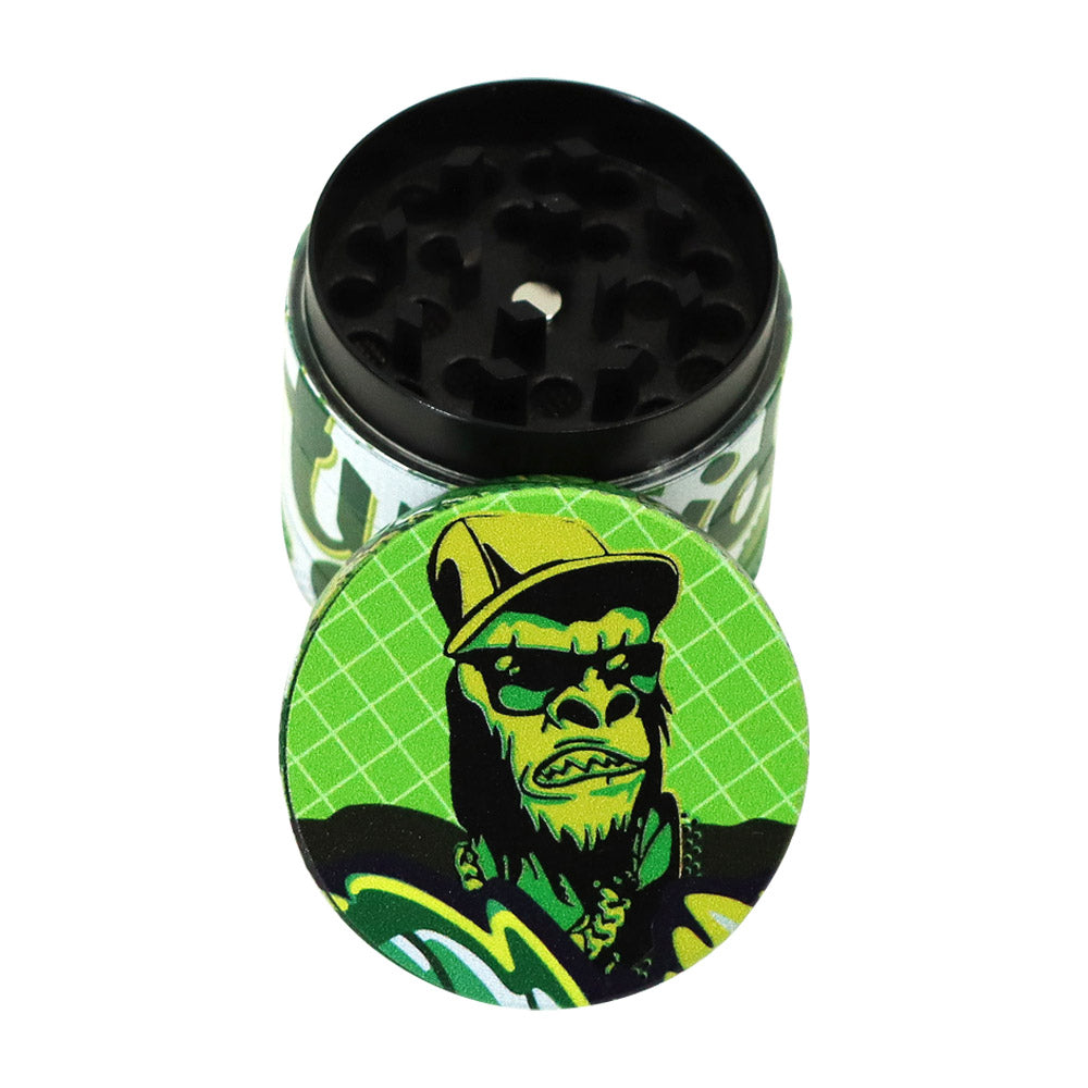 Gorilla Rolling Stars Green Zinc Alloy Tobacco Grinder, 4 Lay Ø 40 Metal Herb Grinder, Portable & Easy Clean Smoker Grinder, 6 PCS / Box