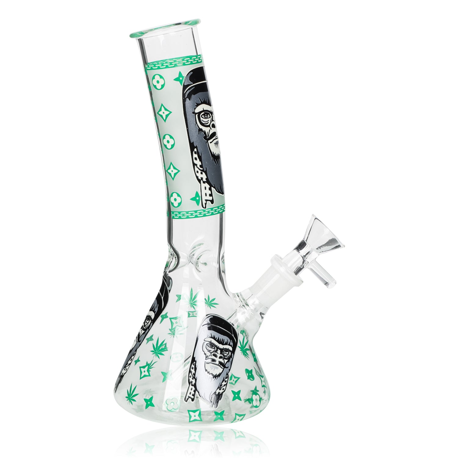 GORILLA ROLLING STARS Glass Bong Kit, Shatter Resistant & Portable Glass Bong, 114 mm Glass Cigarette Holder