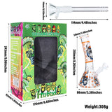 GORILLA ROLLING STARS Glass Bong Kit, Shatter Resistant & Portable Glass Bong, 114 mm Glass Cigarette Holder