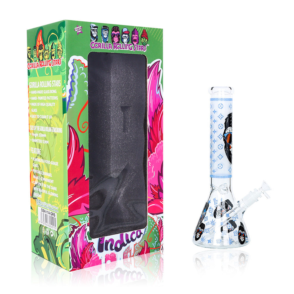 Gorilla Rolling Stars 59*323*130mm Glass Bong - Glass Chamber (bong for smoking/glass bong)