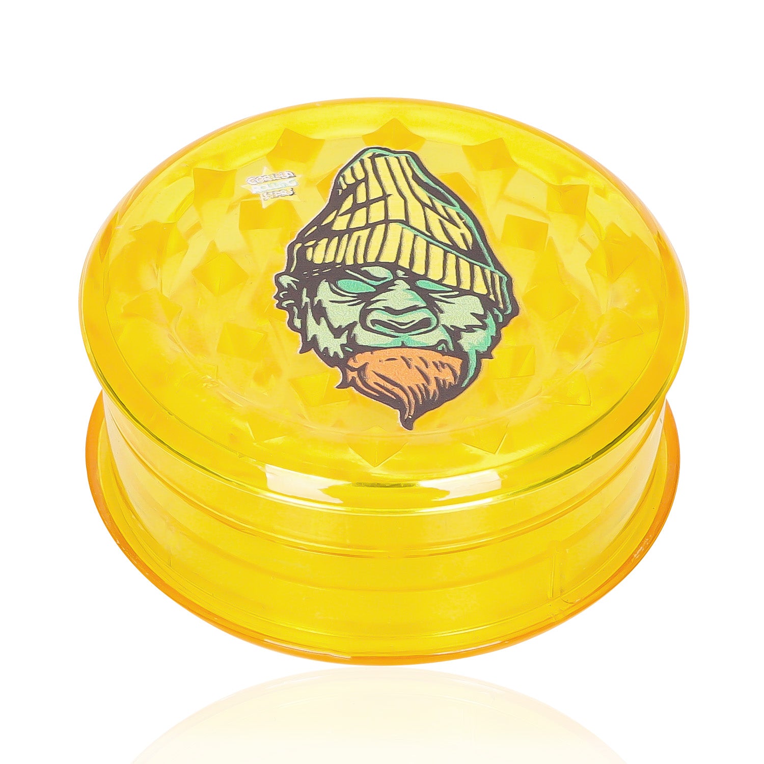 Gorilla Rolling Stars Biodegradable Plastic Tobacco Grinder, 3 Lay Ø 60 Plastic Herb Grinder, Portable & Easy Clean Smoker Grinder, 12 PCS / Box