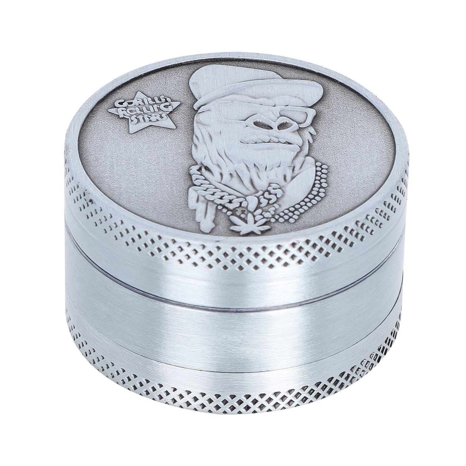 Gorilla Rolling Stars Zinc Alloy Tobacco Grinder, 3 Lay Ø 40 Metal Herb Grinder, Portable & Easy Clean Smoker Grinder, 12 PCS / Box