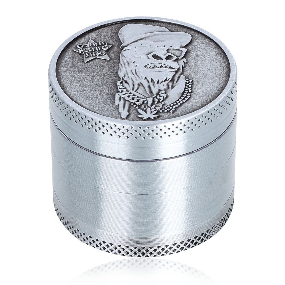 Gorilla Rolling Stars Zinc Alloy Tobacco Grinder, 4 Lay Ø 40 Metal Herb Grinder, Portable & Easy Clean Smoker Grinder, 12 PCS / Box