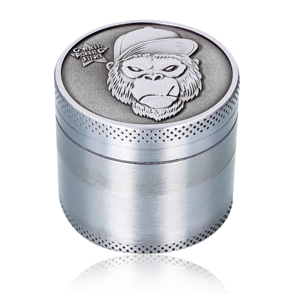 Gorilla Rolling Stars Zinc Alloy Tobacco Grinder, 4 Lay Ø 40 Metal Herb Grinder, Portable & Easy Clean Smoker Grinder, 12 PCS / Box