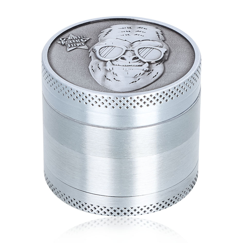 Gorilla Rolling Stars Zinc Alloy Tobacco Grinder, 4 Lay Ø 40 Metal Herb Grinder, Portable & Easy Clean Smoker Grinder, 12 PCS / Box