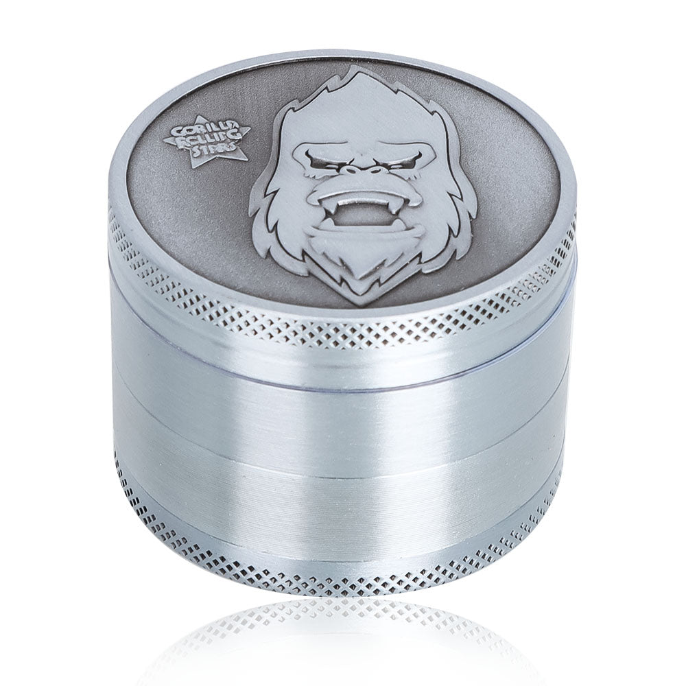 Gorilla Rolling Stars Zinc Alloy Tobacco Grinder, 4 Lay Ø 50 Metal Herb Grinder, Portable & Easy Clean Smoker Grinder, 12 PCS / Box
