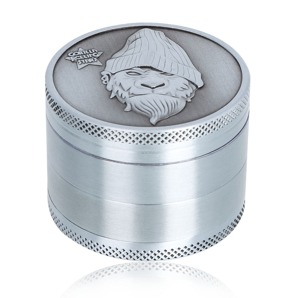 Gorilla Rolling Stars Zinc Alloy Tobacco Grinder, 4 Lay Ø 50 Metal Herb Grinder, Portable & Easy Clean Smoker Grinder, 12 PCS / Box