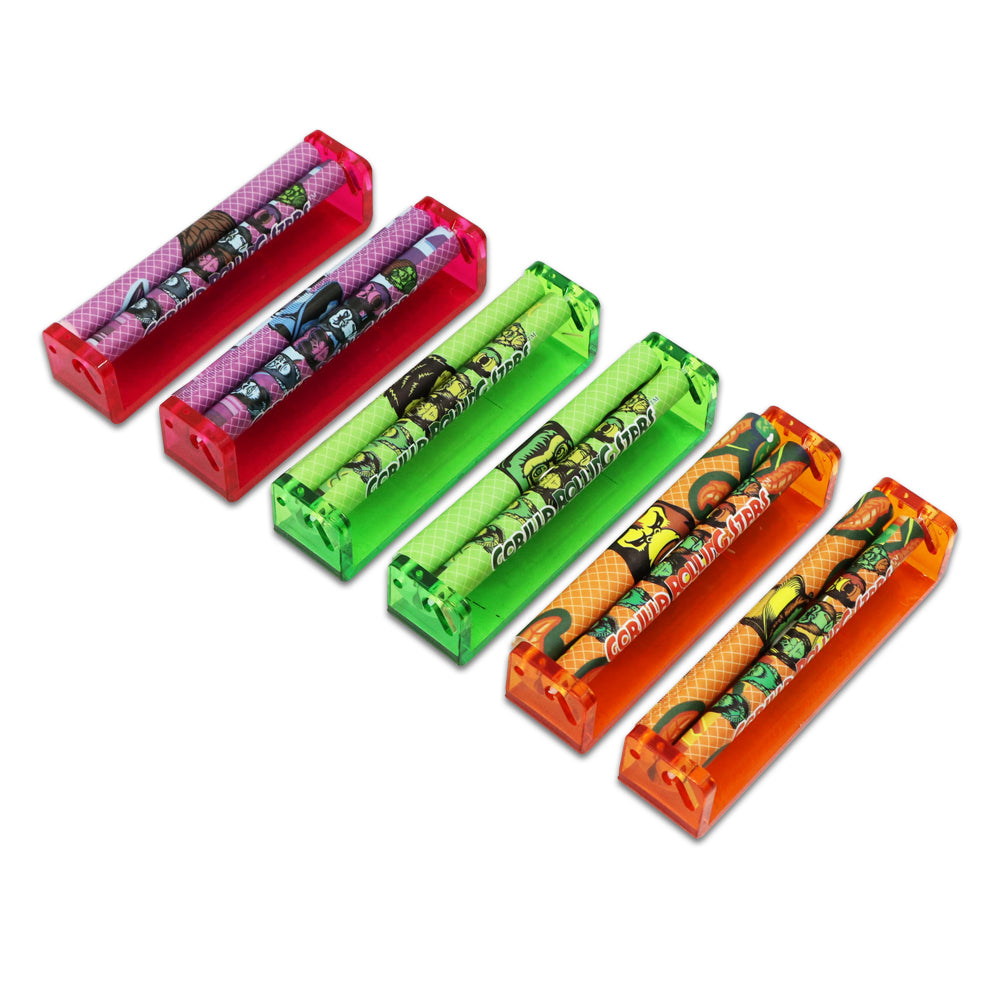 GORILLA ROLLING STARS King Size Plastic Rolling Machine, Portable Cigarette Rolling Machine, 12 PCS / Box