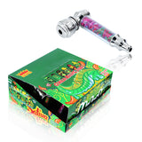 GORILLA ROLLING STARS 73 mm Metal Smoking Pipe, Green Tobacco Pipe With Metal Bowl, 24 PCS / Box