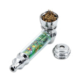 GORILLA ROLLING STARS 73 mm Metal Smoking Pipe, Green Tobacco Pipe With Metal Bowl, 24 PCS / Box